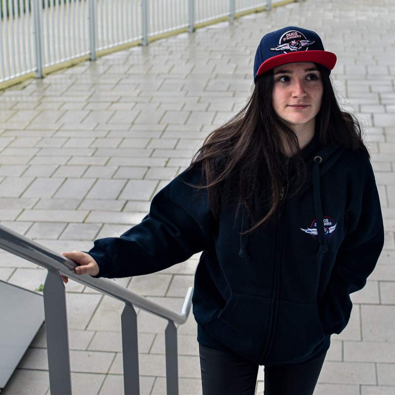 Sweat capuche zip unisexe brodé | Ducs d'Angers